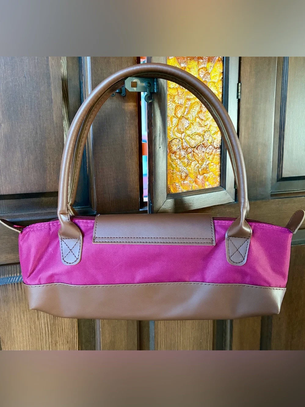 Burgundy and Brown Women's Tote Wine Bag - Insulated
